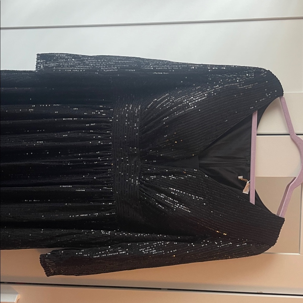 Elegant Black Sequin Dress